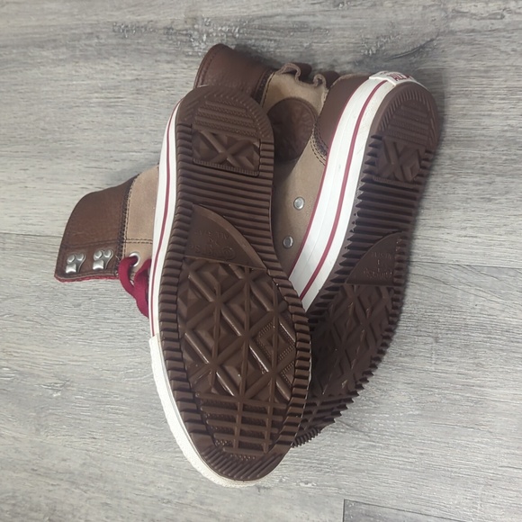 Converse Chuck Taylor Elise Roll down Hi-Top Leather Sneakers - Picture 7 of 7